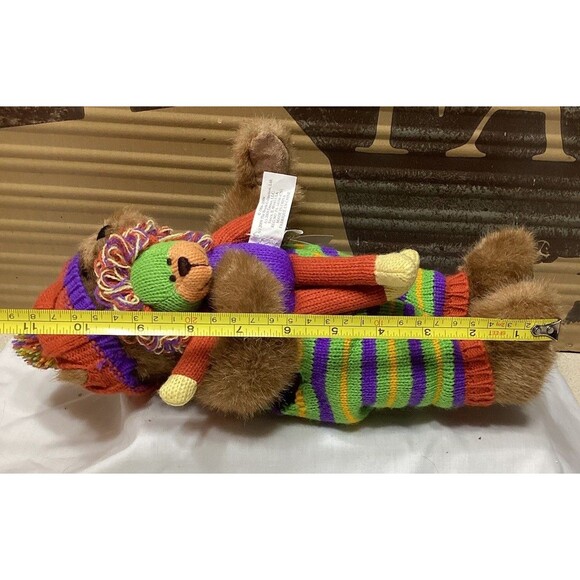 Boyds Bear Teddy Bear & Lion Stuffed Toy Plush Rusty Knitbeary With Roary 2009 - Picture 13 of 13